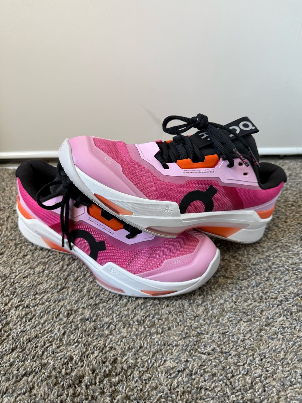 On Running Pink and Orange Women's/Youth Athletic Sneakers